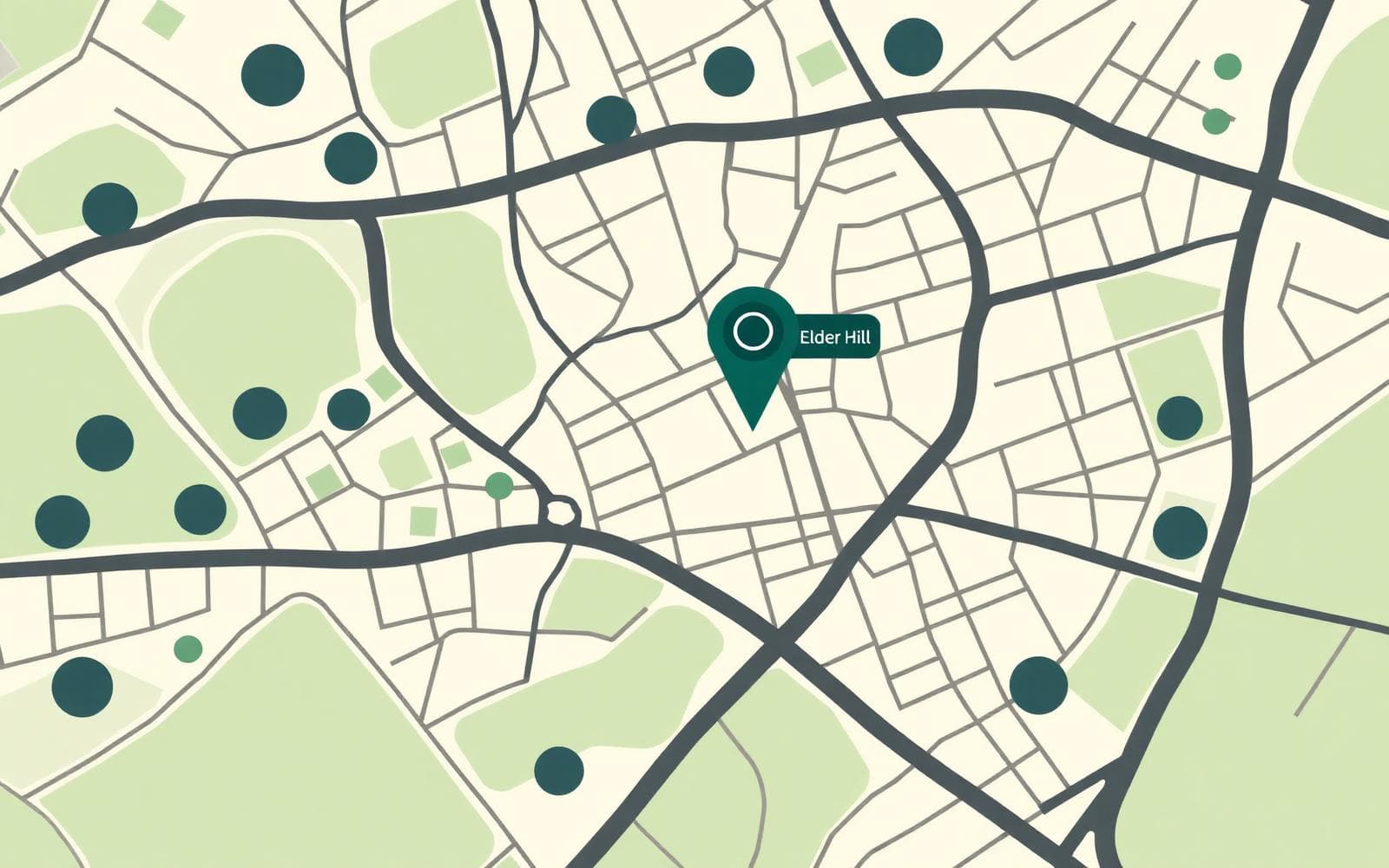 Map showing Meadowfield on 12 Elder Lane in Notting Hill
